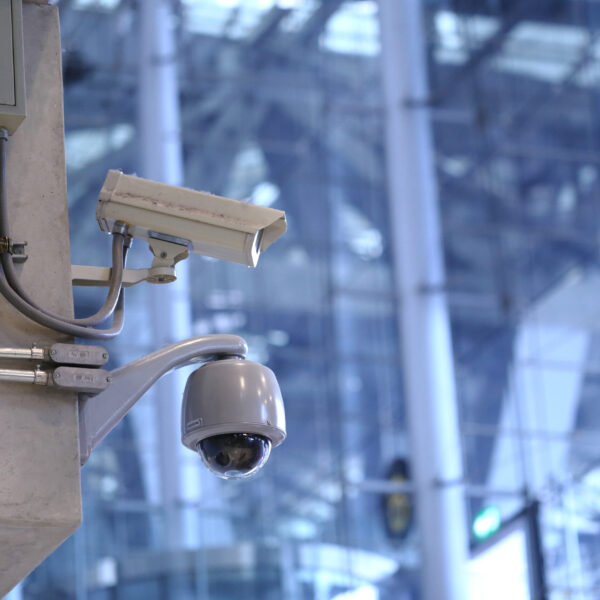 CCTV cameras in the airport.